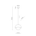 Stylowa lampa wisząca BONO SABIA rozmiar M z szklanym kloszem 10645 TK Lighting