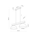 Lampa wisząca podwójna nad blat na recepcji w loftowym stylu 11011 TK Lighting