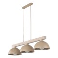 Lampa wisząca OSLO z trzema kloszami na drewnianym stolarzu 11012 TK Lighting