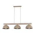 Lampa wisząca OSLO z trzema kloszami na drewnianym stolarzu 11012 TK Lighting