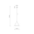 Lampa wisząca CONO w piaskowym kolorze stożkowaty klosz salon 10619 TK Lighting