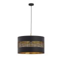 Lampa wisząca TAGO gwint E27 moc 15W styl nowoczesny klosz tkanina | czarny 3211 TK lighting