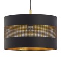 Lampa wisząca TAGO gwint E27 moc 15W styl nowoczesny klosz tkanina | czarny 3211 TK lighting