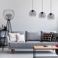 Lampa wisząca UNIVERSO gwint E27 moc 15W styl nowoczesny szklany klosz | czarny 4483 TK lighting