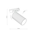 Reflektorek szynowy 1-obwodowy do systemu TRACK czarny 16143 TK Lighting
