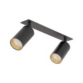 Nowoczesna podtynkowa lampa sufitowa czarna z 2 reflektorkami 10807 TK Lighting