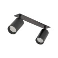 Nowoczesna podtynkowa lampa sufitowa czarna z 2 reflektorkami 10807 TK Lighting