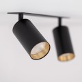 Nowoczesna podtynkowa lampa sufitowa czarna z 2 reflektorkami 10807 TK Lighting