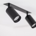 Nowoczesna podtynkowa lampa sufitowa czarna z 2 reflektorkami 10807 TK Lighting