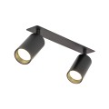 Nowoczesna podtynkowa lampa sufitowa czarna z 2 reflektorkami 10807 TK Lighting