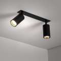 Nowoczesna podtynkowa lampa sufitowa czarna z 2 reflektorkami 10807 TK Lighting
