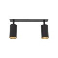 Nowoczesna podtynkowa lampa sufitowa czarna z 2 reflektorkami 10807 TK Lighting