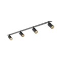 Listwa sufitowa podtynkowa czarna z 4 ruchomymi spotami na GU10 10809 TK Lighting