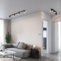 Listwa sufitowa podtynkowa czarna z 4 ruchomymi spotami na GU10 10809 TK Lighting