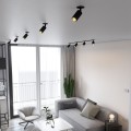 Listwa sufitowa podtynkowa czarna z 4 ruchomymi spotami na GU10 10809 TK Lighting