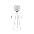 Lampa podłogowa ze szklanym i drucianym kloszem UNIVERSO 5057 TK LIGHTING
