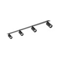 Listwa sufitowa podtynkowa czarna z 4 ruchomymi spotami na GU10 10809 TK Lighting