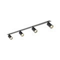 Listwa sufitowa podtynkowa czarna z 4 ruchomymi spotami na GU10 10809 TK Lighting