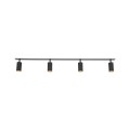 Listwa sufitowa podtynkowa czarna z 4 ruchomymi spotami na GU10 10809 TK Lighting