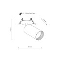 Elegancki reflektorek sufitowy podtynkowy AMIS biały do salonu 10810 TK Lighting