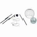 Lampa podłogowa ze szklanym i drucianym kloszem UNIVERSO 5057 TK LIGHTING