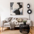 Minimalistyczna lampa podłogowa czarna, szklane klosze kulki 16136 TK Lighting