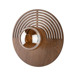Ścienny kinkiet z drewnianą okrągłą rozetą Ø30 LUNAR WOOD do przedpokoju 11014 TK Lighting
