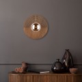 Ścienny kinkiet z drewnianą okrągłą rozetą Ø30 LUNAR WOOD do przedpokoju 11014 TK Lighting