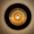 Ścienny kinkiet z drewnianą okrągłą rozetą Ø30 LUNAR WOOD do przedpokoju 11014 TK Lighting