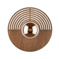 Ścienny kinkiet z drewnianą okrągłą rozetą Ø30 LUNAR WOOD do przedpokoju 11014 TK Lighting