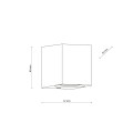 Kinkiet elewacyjny zewnętrzny AXIS szary IP44 na GU10 10969 TK Lighting