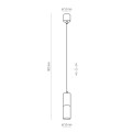 Lampa wisząca spot tubka czarno-złota ELIT BLACK 4366 TK Lighting