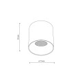 Lampa sufitowa tubka BLAZE CCT 12W spot natynkowy biały do holu 18157 TK Li