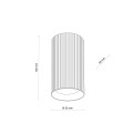 Tubka sufitowa z ryflowanym ozdobnym kloszem do salonu 11027 TK Lighting