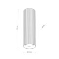 Brązowa tubka sufitowa z ozdobnym kloszem na GU10 do salonu 11028 TK Lighting