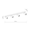 Lampa sufitowa z 4 reflektorkami 127cm możliwość regulacji kąta świecenia 10635 TK Lighting
