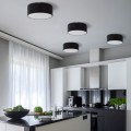 Czarny plafon Ø30cm LIVO IP54 do łazienki, kuchni 2xE27 10984 TK Lighting