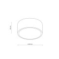 Czarny plafon Ø30cm LIVO IP54 do łazienki, kuchni 2xE27 10984 TK Lighting