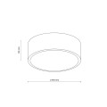Lampa sufitowa Ø40 IP54 z białym okrągłym kloszem do łazienki 10985 TK Lighting