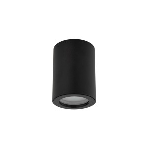 Spot natynkowy LIGNO czarna na GU10 aluminiowa do łazienki IP44 10933