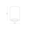 Spot natynkowy LIGNO czarna na GU10 aluminiowa do łazienki IP44 10933