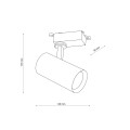 Jednoobwodowa lampa szynowa z źródłem światła GU10 TRACER biały 10972 TK Lighting