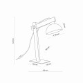 Lampka nocna z drewnianym ruchomym ramieniem do sypialni 16129 TK Lighting