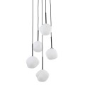 Elegancka lampa wisząca do salonu, szklane mleczne klosze 5xG9 11019 TK Lighting