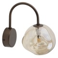 Kinkiet LAVA gwint G9 moc 8W styl glamour szklany klosz | brąz 11024 TK lighting