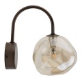 Kinkiet LAVA gwint G9 moc 8W styl glamour szklany klosz | brąz 11024 TK lighting