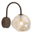 Kinkiet LAVA gwint G9 moc 8W styl glamour szklany klosz | brąz 11024 TK lighting