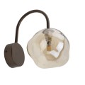 Kinkiet LAVA gwint G9 moc 8W styl glamour szklany klosz | brąz 11024 TK lighting