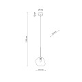 Lampa wisząca LAVA gwint G9 moc 8W styl glamour szklany klosz | brąz 11025 TK lighting