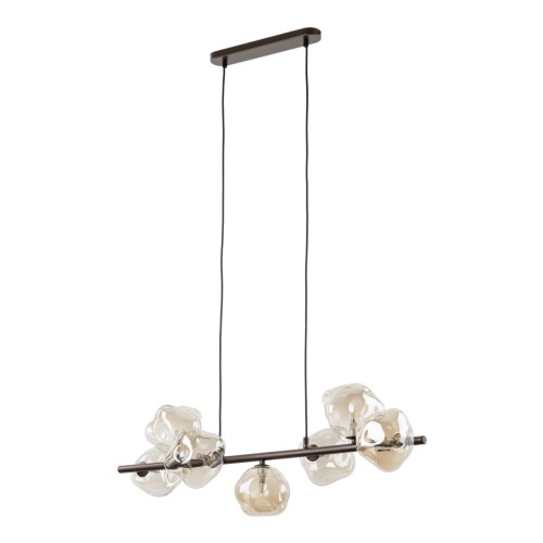 Lampa wisząca LAVA gwint G9 moc 8W styl glamour szklany klosz | brąz 11033 TK lighting